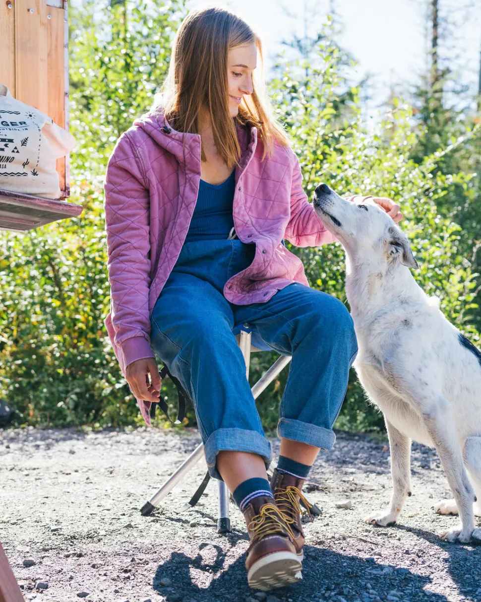 Clementine Recycled Quilted Popper Up Hoodie