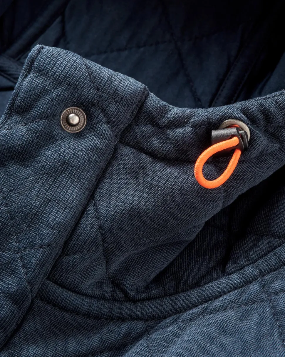 Clementine Recycled Quilted Popper Up Hoodie