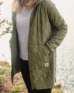 Getaway Recycled Cotton Quilted Full Zip Hoodie
