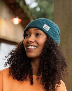 Moss Double Layer Recycled Waffle Beanie