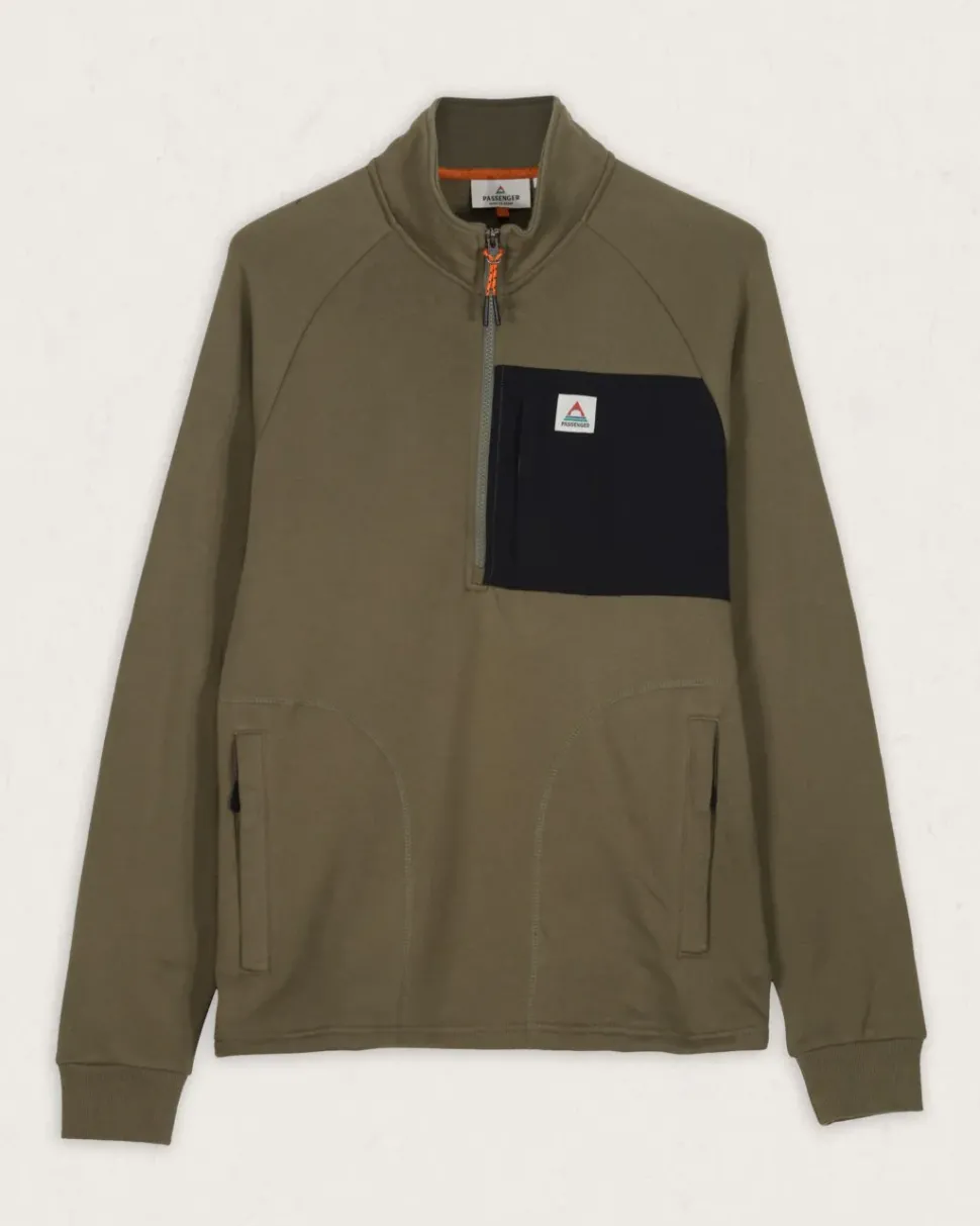 Offgrid 1/4 Zip Recycled Cotton Sweatshirt