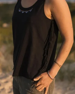Poppy Recycled Cotton Tassel Tank Top