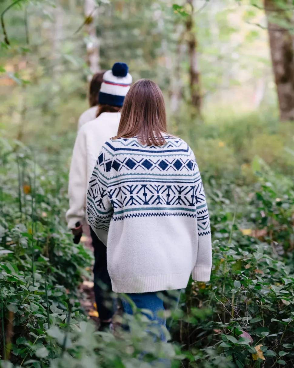Whimsical Recycled Oversized Polo Neck Knitted Jumper